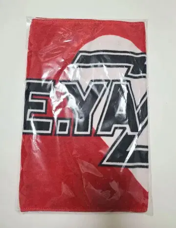 야자와 에이요시 페이스 타월 (로고 하트) 레드/블랙 화이트