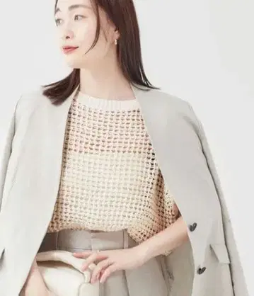 스퀘어 메쉬 숏 풀오버