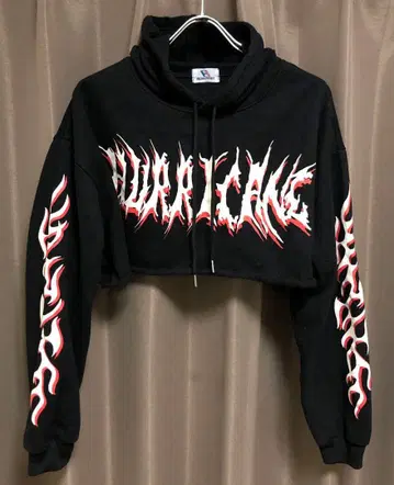 VOLCAN & APHRODITE 크롭 후드티 블랙 프리 사이즈