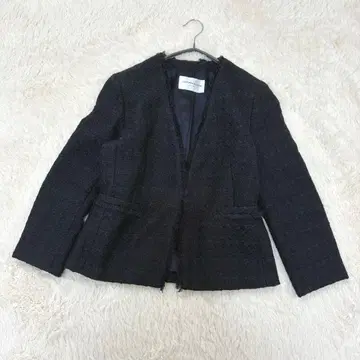 새상품급 투모로우랜드 트위드 노카라 자켓 일본제 포멀