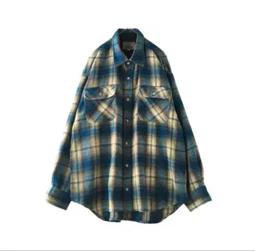 옴브레 체크 셔츠 플란넬