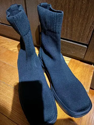 steppi 블랙 사이드 고어 부츠