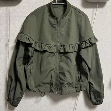 SHEIN 카키 프릴 블루종