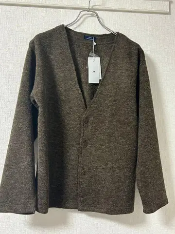 기모 멜란지 가디건 브라운 M