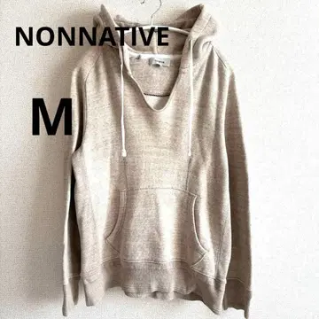 nonnative 논네이티브 M 베이지 후디 코튼 후드티
