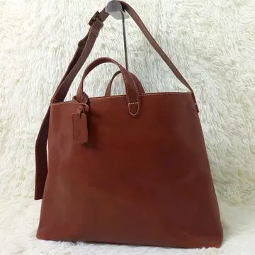 츠치야 가방 디아리오 2way 토트백 숄더백 가죽 브라운