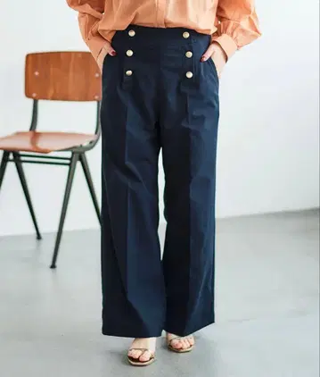 [ le.coeur blanc ] 트윌 스트레치 마린 팬츠 네이비