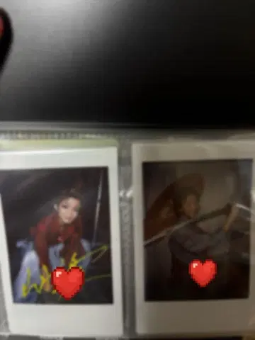 야마키 토오루 카미이누 솔로 폴라로이드 친필 사인 2장 세트