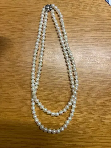 2 실버 펄 목걸이