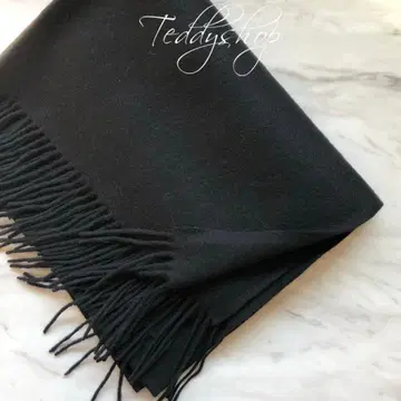 최고급 캐시미어 100% 대형 스톨 블랙