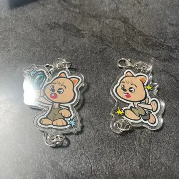 스키즈 전시회 랜덤 연결 아크릴 키링 한 2종