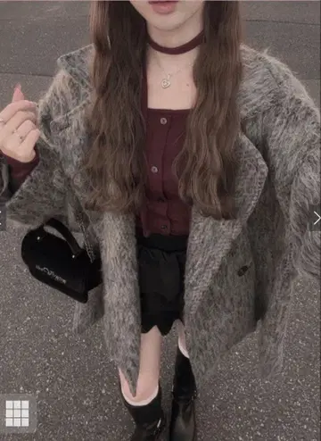 GRL 미들 기장 샤기 더블 코트 [ze956]