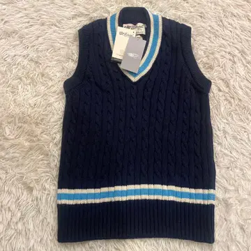 미사용 새상품 BEAMS BOY 니트 베스트 Balmoral 스코틀랜드제