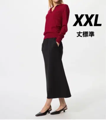 드라이 맨투맨 내로우 롱 스커트(기장 표준) XXL UNIQLO