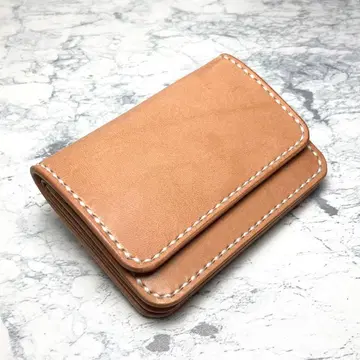 천연 가죽 미니 지갑 도치기 가죽 컴팩트 지갑 작은 지갑 남성용 여성용