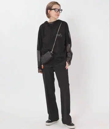 AP STUDIO 스탠다드 슬림 팬츠 블랙 38