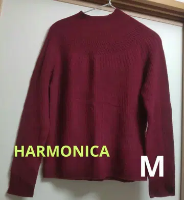 [ 새상품급 ] HARMONICA 울 100% M 사이즈 긴팔 니트