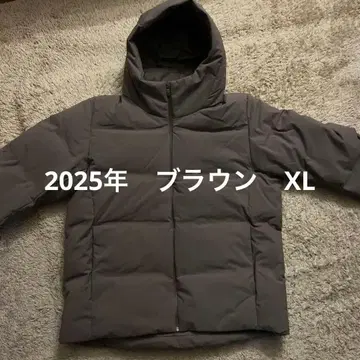 유니클로 심리스 다운 후드티 XL 2025 브라운