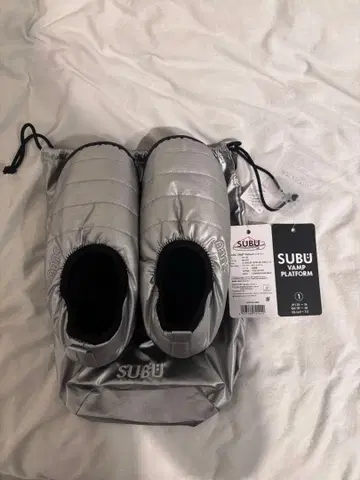 SUBU YARD PLATFORM 통굽 실버 나일론 수납 봉투 포함