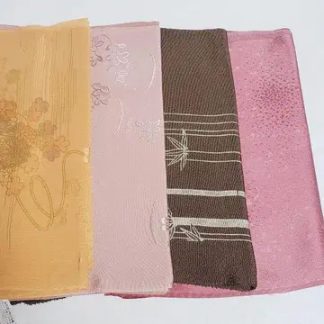 (0607) 오비 장식 천 4점 묶음 판매 기모노 일본 의류 잡화