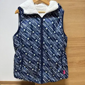 [ 새상품급 ] marie claire 충전솜 리버서블 베스트 L 사이즈