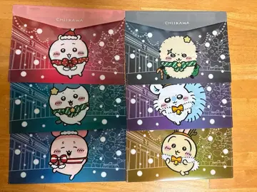 치이카와 세븐일레븐 한정판 플랫 파우치 6개 컴플리트 세트 크리스마스