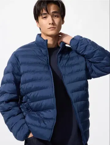 [ 미사용품 ] 유니클로 퍼프 테크 자켓 네이비 L 사이즈