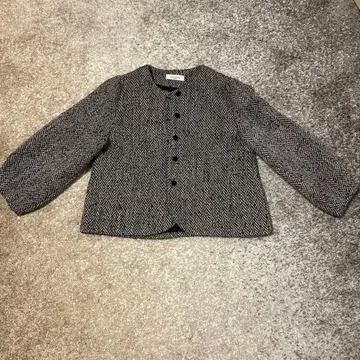 SELF+SERVICE 노카라 자켓 트위드