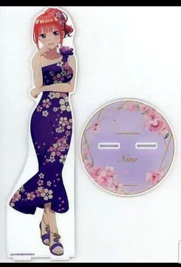 5등분의 신부 나카노 니노 아크릴 스탠드 벚꽃 드레스 애니메이션 잡화