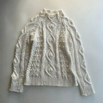 PINK HOUSE 핑크하우스 케이블 니트 스웨터 화이트