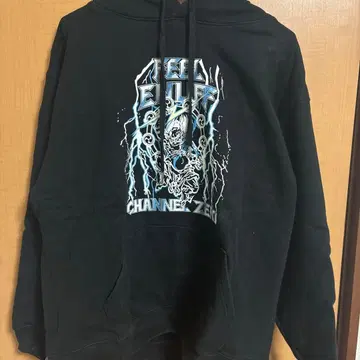 FEEL ENUFF 그래픽 후드티 L 블랙