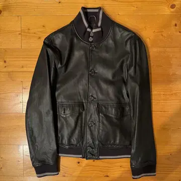 armani jeans 가죽 자켓