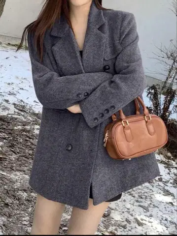 [ 새상품 ] 테일러드 자켓 블랙 그레이 XL 사이즈 오버 사이즈