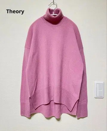 Theory 띠어리 캐시미어 터틀넥 풀오버 니트 핑크
