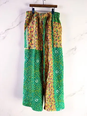 칸타 퀼트 랠리 퀼트 칸타 퀼트 팬츠 빈티지 핸드메이드