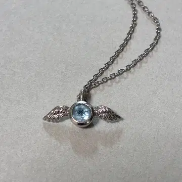 깃털 모티브 실버 목걸이