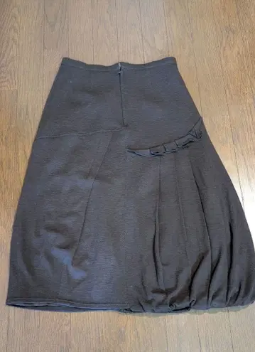 새상품급 다크 브라운 변형 벌룬 스커트 울 100%