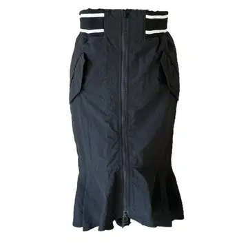 [택 포함 새상품] NBB WEEKEND 프론트 지퍼 플레어 스커트 S