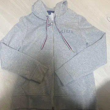타미 힐피거 그레이 풀 집업 후드티