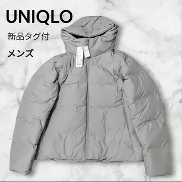 유니클로 심리스 다운 파카 3D 컷 라이트 그레이 XXL 사이즈