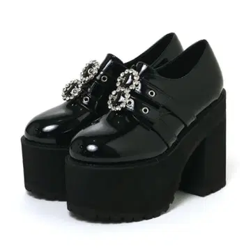 BUBBLES 더블 버클 통굽 신발