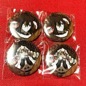 귀멸의 칼날 - 다이닝 행운권 캔뱃지 칸로지 미츠리 이구로 오바나이