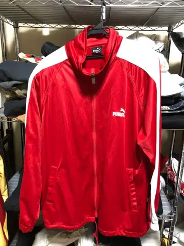 PUMA 레드 풀 집업 트랙 자켓