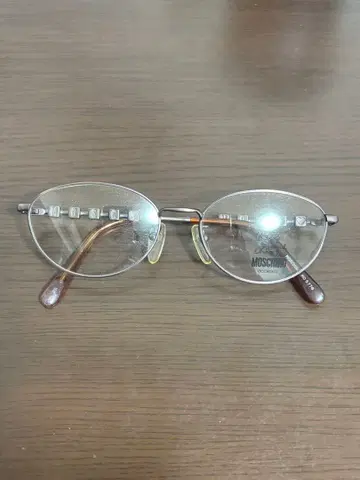 모스키노 MOSCHINO 안경 프레임 메탈 브라운 빈티지