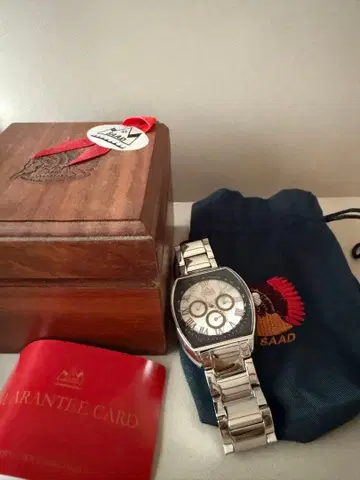 SAAD 남성용 손목시계 목상자 포함