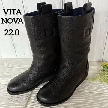 새상품급 VITA NOVA 비타노바 캐주얼 하프 부츠 블랙 22.0