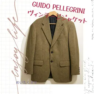 레어 GUIDO PELLEGRINI 자켓 더블 버튼 트위드 가을/겨울