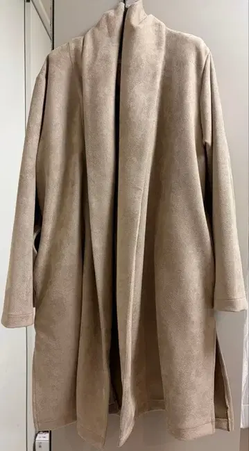 롱 코트 스웨이드 느낌