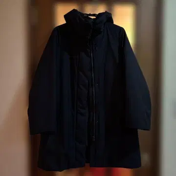 후드 부착 롱 기장 다운 자켓