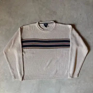 다커스 코튼 니트 보더 니트